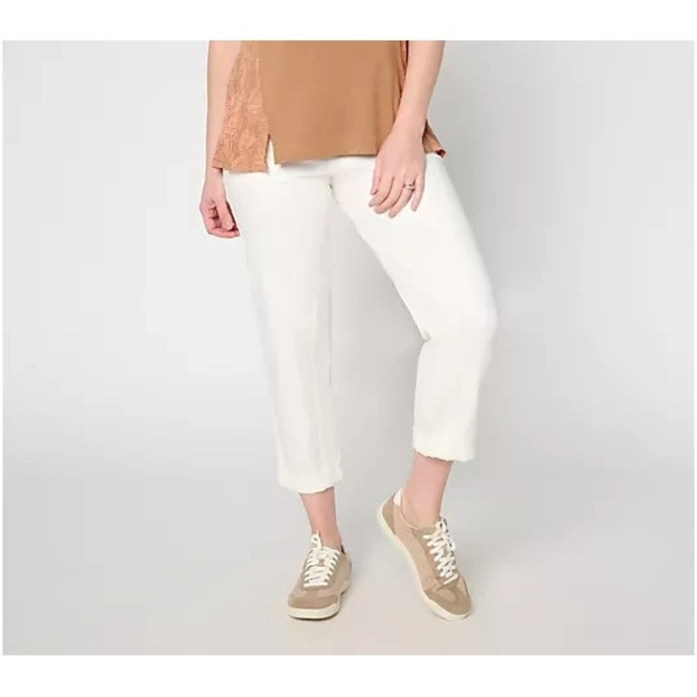 LOGD by Lori Goldstein Regular Color Straight Lee Ankle Jeans Marshmall, 20 #59"